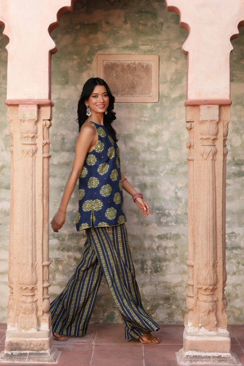 Sindh Ajrakh Set Siyahi