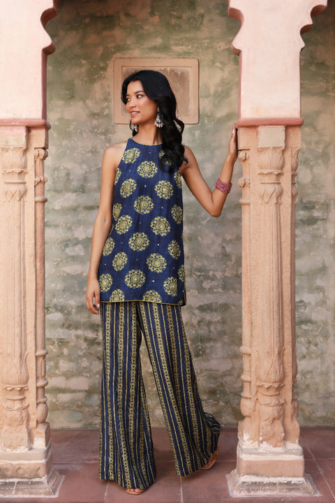 Sindh Ajrakh Set Siyahi