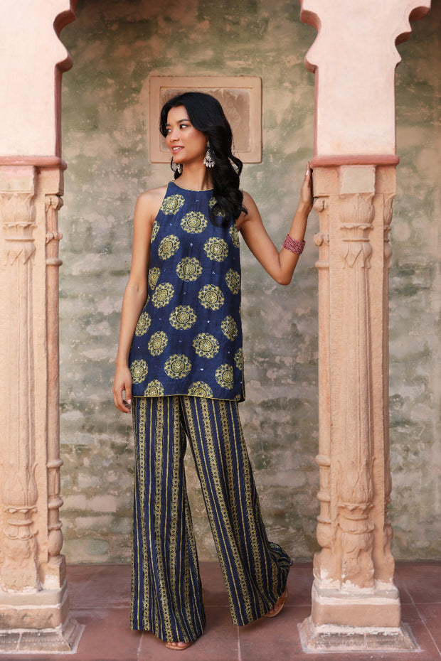 Sindh Ajrakh Set Siyahi