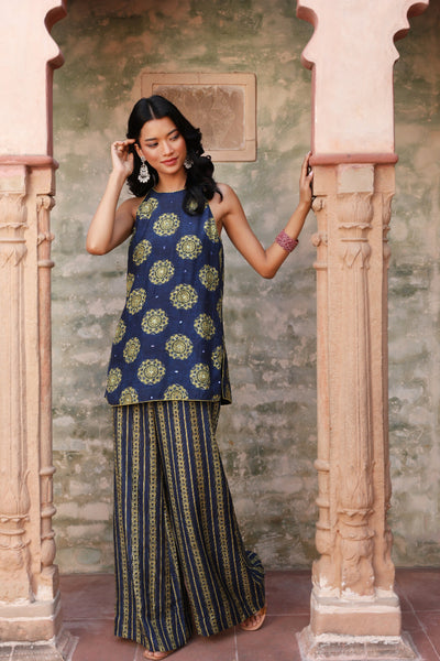 Sindh Ajrakh Set Siyahi