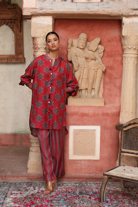 Sindh Flow Set Surkh