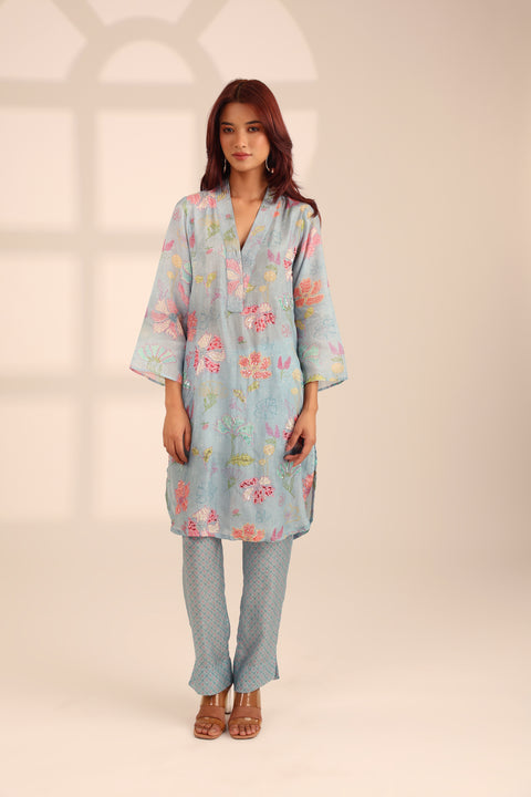 MYSTICAL BLUE EMBROIDERED SET