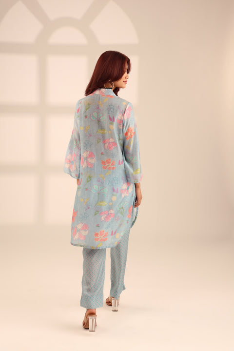 MYSTICAL BLUE EMBROIDERED SET