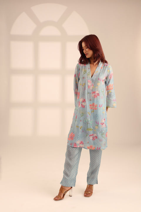 MYSTICAL BLUE EMBROIDERED SET