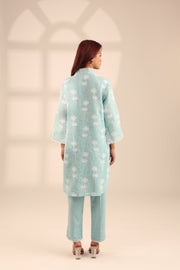 LINEN DAISY SET AQUA BLUE