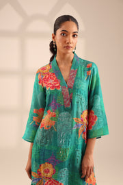 FLORAL POP EMBROIDERED SET - EMERALD