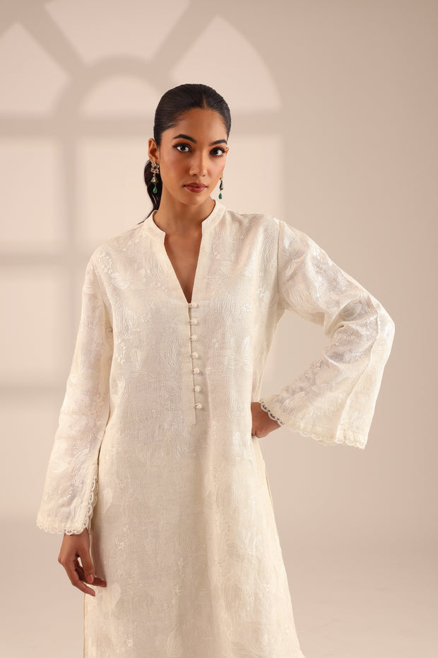 LINEN JAAL SET IVORY