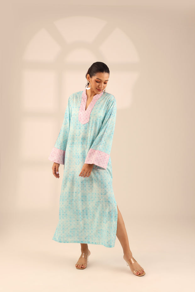 MARRAKESH COTTON KURTA - BLUE