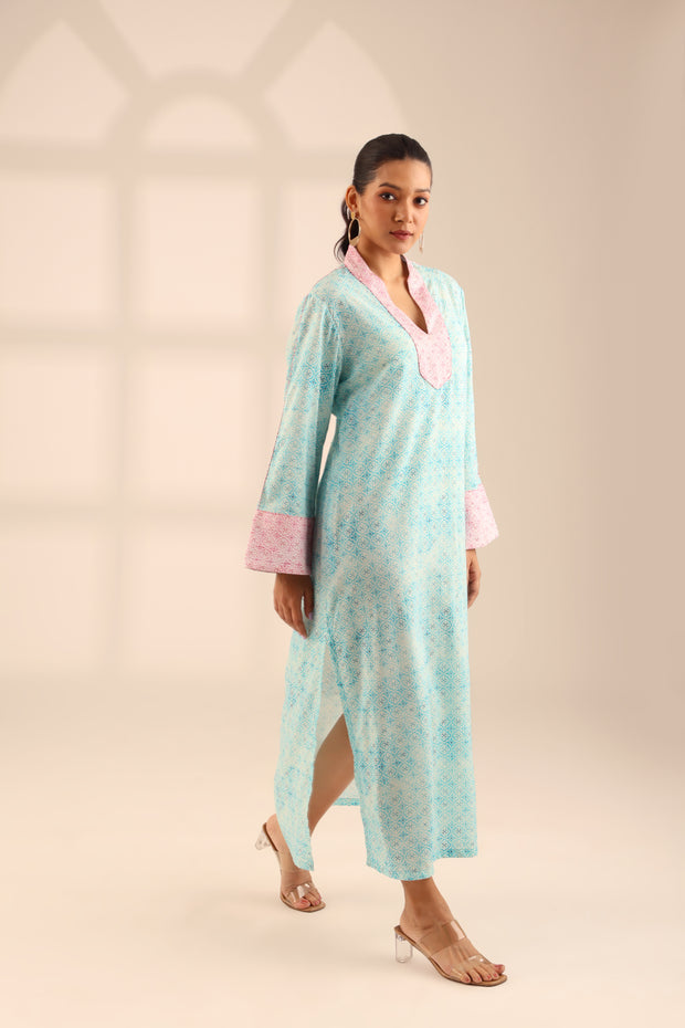 MARRAKESH COTTON KURTA - BLUE