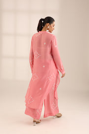 HAND-TIED BANDHEJ SET - PINK