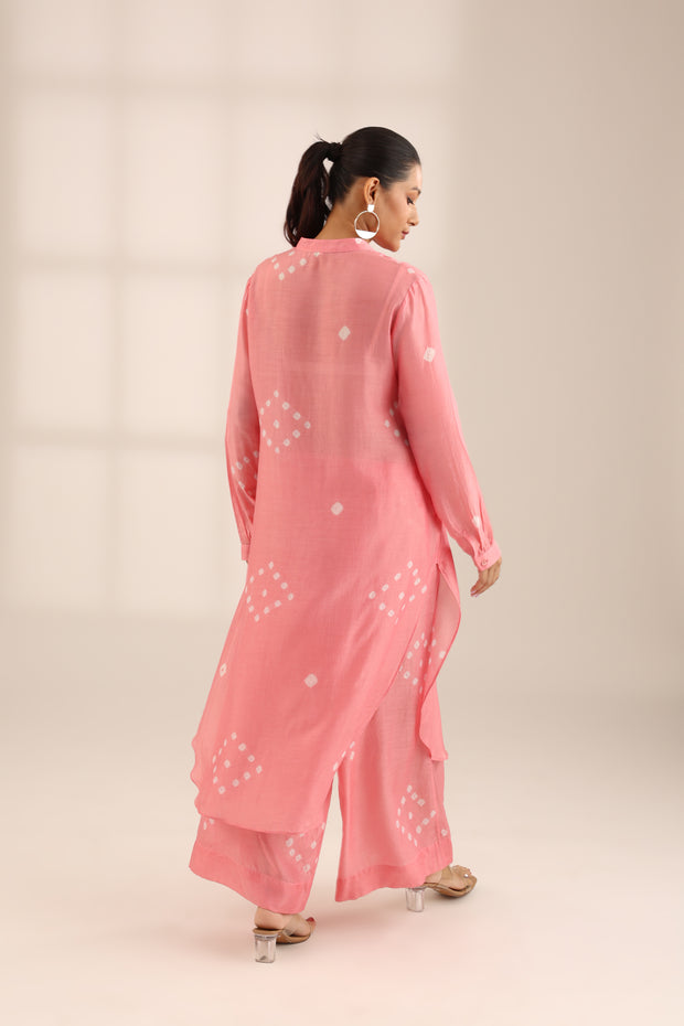 HAND-TIED BANDHEJ SET - PINK