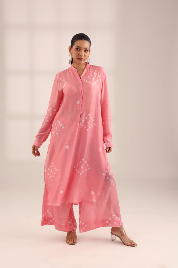 HAND-TIED BANDHEJ SET - PINK