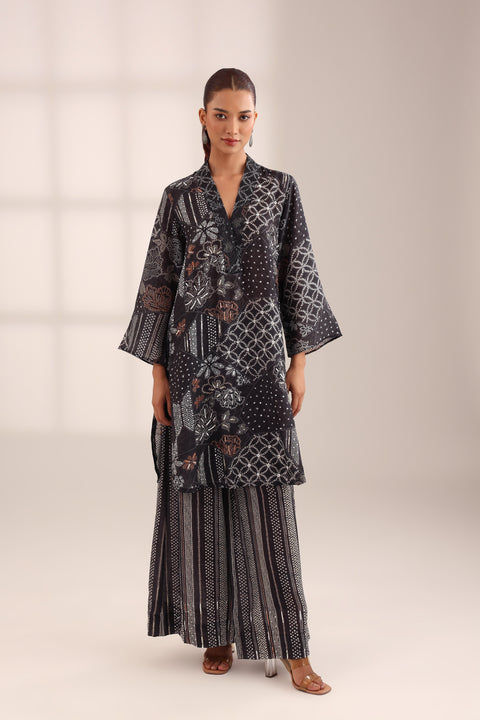 BANDHINI JHILMIL EMBROIDERED BLACK