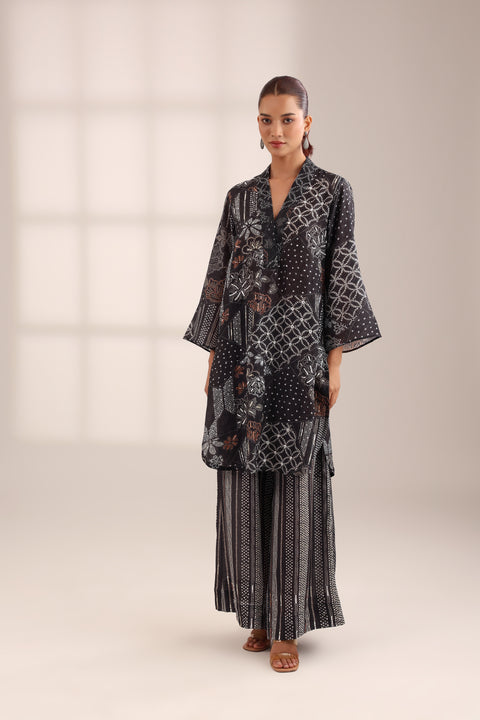 BANDHINI JHILMIL EMBROIDERED BLACK