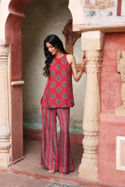 Sindh Ajrakh Set Surkh