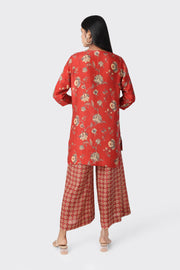 CHINTZ DEEP RED SET