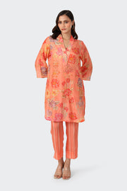 POPPY PEACH KURTA SET