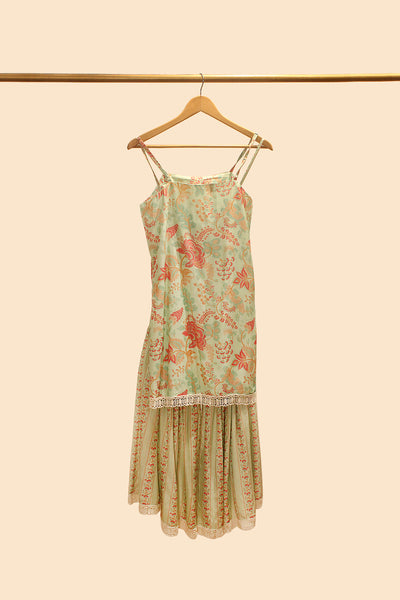 MINT SHARARA LACE SET