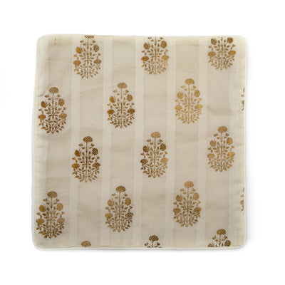 WHITE AND GOLD BLOCKPRINT - BOOTA