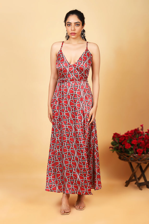 Ruby Red Wrap Dress