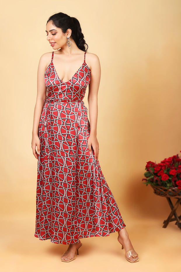 Ruby Red Wrap Dress
