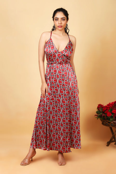 Ruby Red Wrap Dress