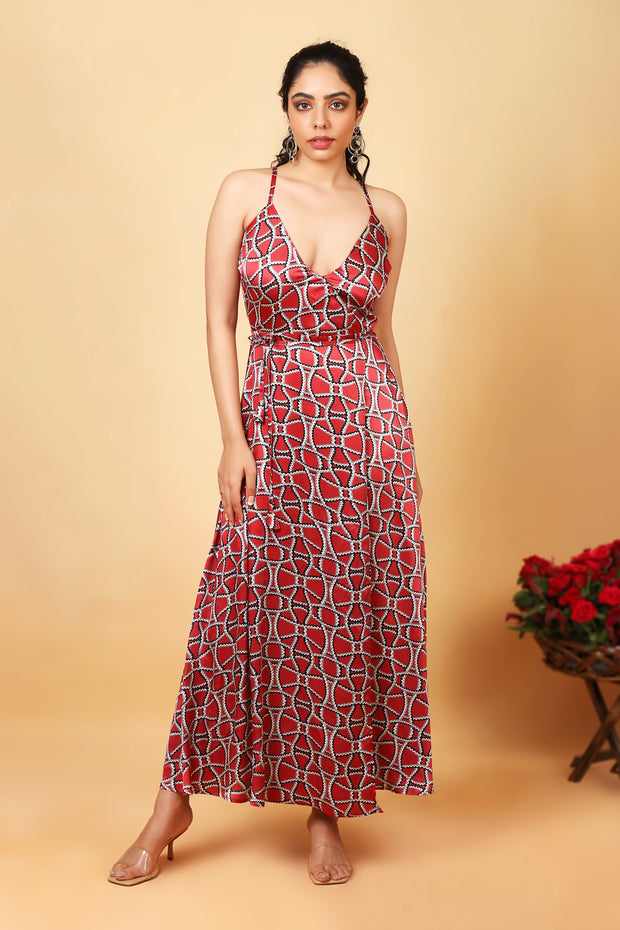 Ruby Red Wrap Dress