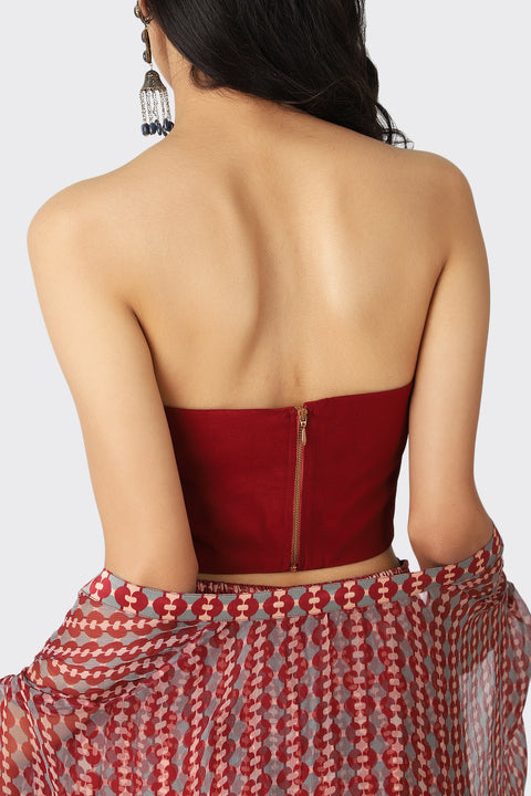 KAIA MAROON CROP TOP