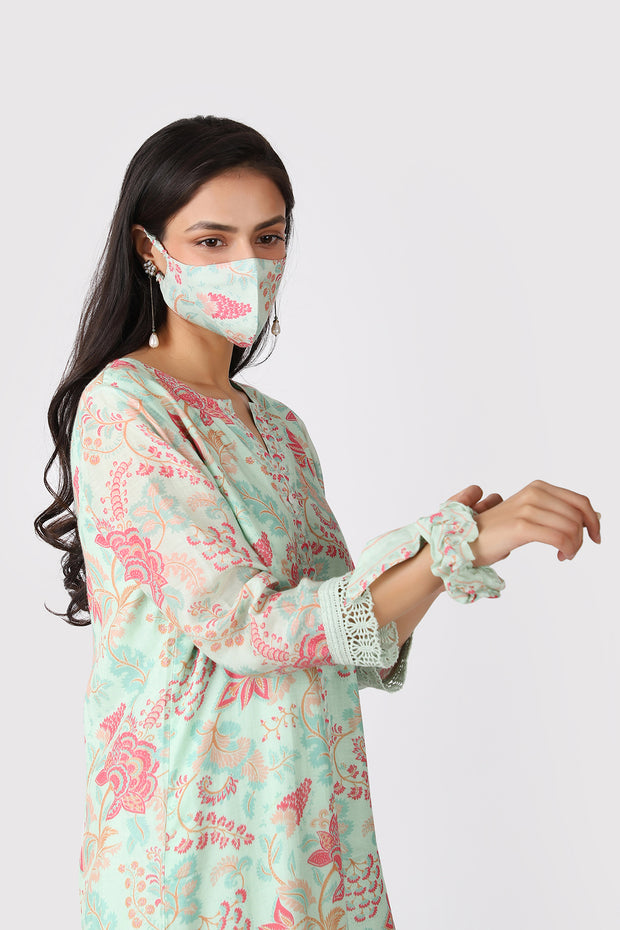 MINT LACE LOUNGE SET