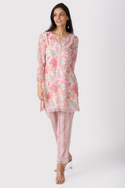 PINK LACE LOUNGE SET