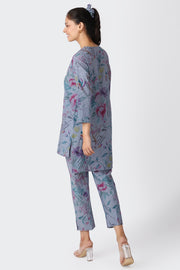 CHAMBRAY FLORAL LOUNGE SET