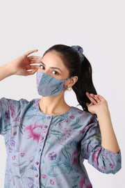 CHAMBRAY FLORAL LOUNGE SET
