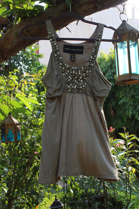 Rhinestone Studded Top