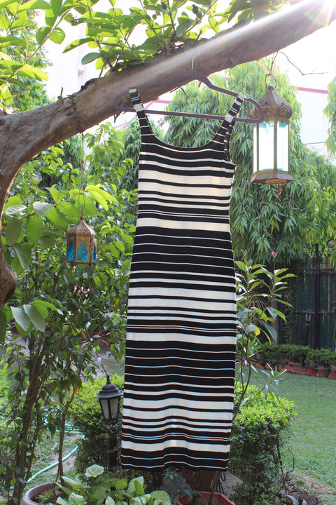 Striped Midi Bodycon Dress