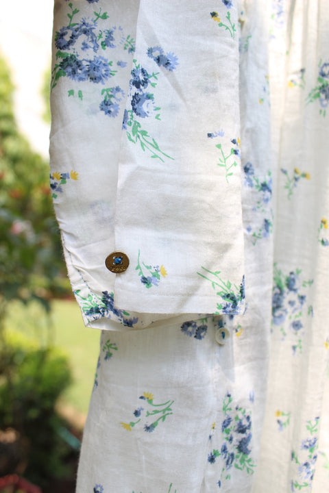 White Floral Lounge Dress