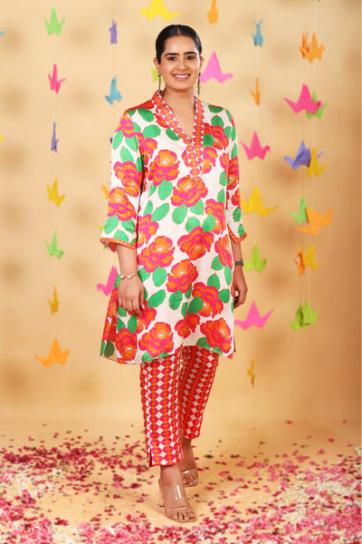 Retro White Suman Set