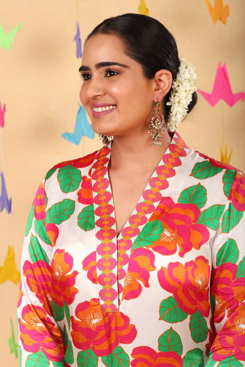 Retro White Suman Set