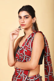 RUBY RED Draped SAREE