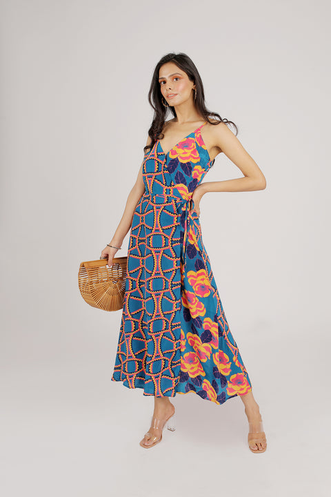 RETRO WRAP DRESS