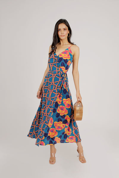 RETRO WRAP DRESS